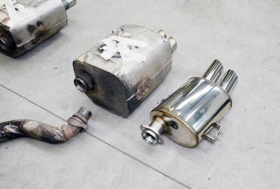 Zadní díl výfuku ∅70 mm – levý Supersprint 392836