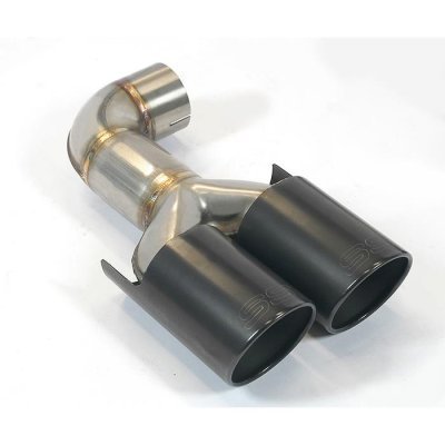 Sada koncovek výfuku, pravá ∅90 mm – levá ∅90 mm "Gun Metal Grey" Supersprint 982146