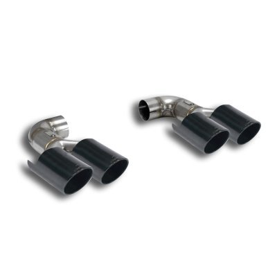 Sada koncovek výfuku, pravá ∅90 mm – levá ∅90 mm "Gun Metal Grey" Supersprint 522236