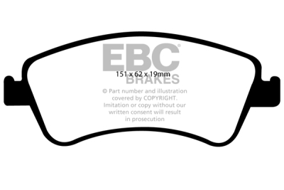 EBC Ultimax | brzdové destičky přední  DP1950