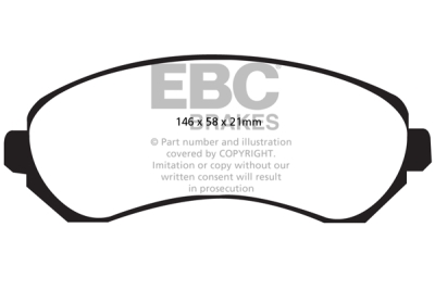 EBC Ultimax | brzdové destičky přední DP1628