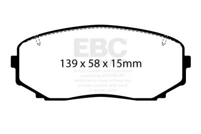 EBC Ultimax | brzdové destičky přední DPX2463