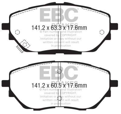 EBC Ultimax | brzdové destičky přední  DPX2368