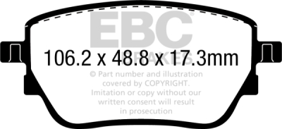 EBC Ultimax | brzdové destičky zadní DPX2389