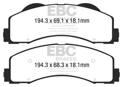 EBC Ultimax | brzdové destičky přední DPX3034