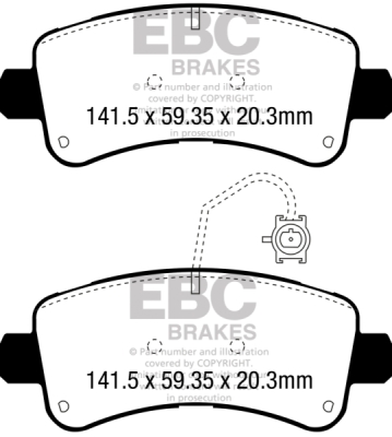 EBC Ultimax | brzdové destičky zadní DPX3060