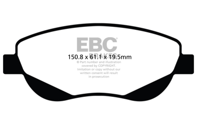 EBC Ultimax | brzdové destičky přední  DPX2026