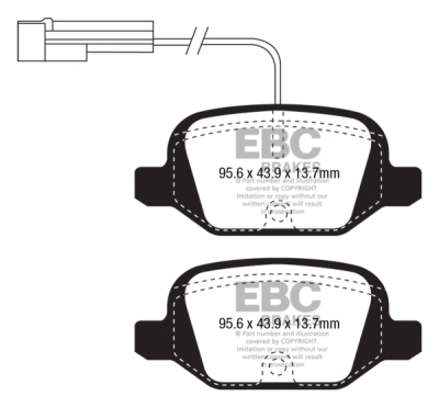 EBC Ultimax | brzdové destičky zadní DP1338/2