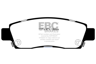 EBC Ultimax | brzdové destičky zadní DP1672