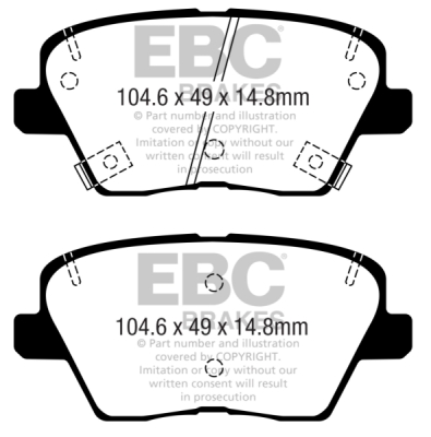 EBC sada brzd PD40K | destičky Ultimax & kotouče Standard PD40K2625