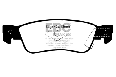 EBC Ultimax | brzdové destičky zadní DP777