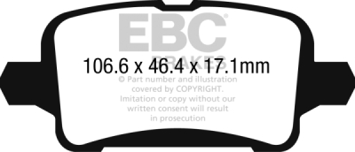 EBC Ultimax | brzdové destičky zadní DPX2268