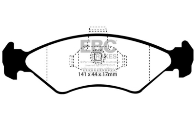 EBC Ultimax | brzdové destičky přední  DP1050