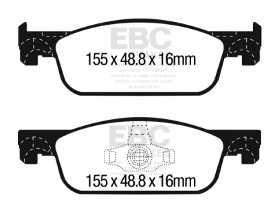 EBC Ultimax | brzdové destičky přední DPX2312