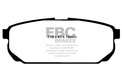 EBC Ultimax | brzdové destičky zadní DP1559