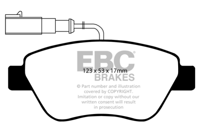 EBC Ultimax | brzdové destičky přední  DP1384
