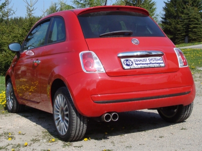 Fiat 500/ 500C final silencer - 2x76 type 12