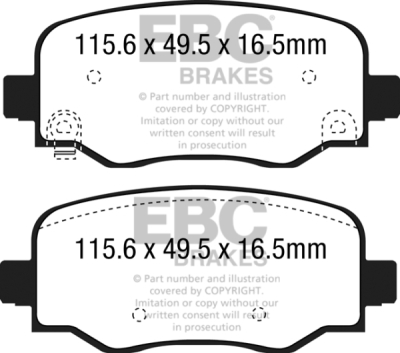 EBC sada brzd PD11KR | destičky Greenstuff & kotouče TurboGroove zadní PD11KR641