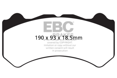 EBC SR11 | brzdové destičky přední - nižší koeficient tření DP81983.19SR11 Sintered (pouze pro použití na okruhu)