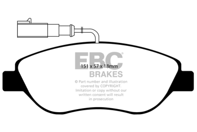 EBC Yellowstuff | brzdové destičky přední  DP41382/2R