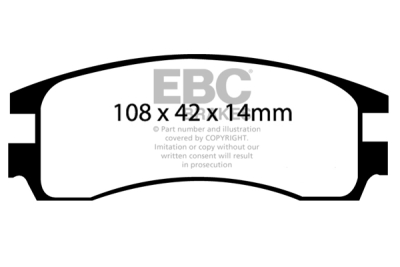 EBC Redstuff | brzdové destičky zadní DP31621/2C