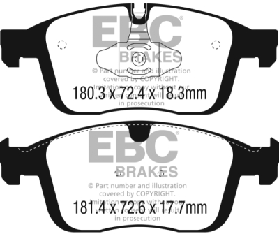 EBC sada brzd PD13KF | destičky Yellowstuff & kotouče TurboGroove přední PD13KF867