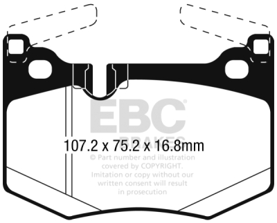 EBC Redstuff | brzdové destičky zadní DP32261C