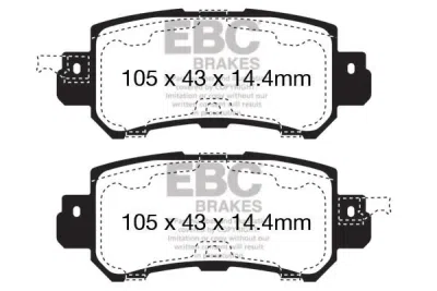 EBC sada brzd PD11KR | destičky Greenstuff & kotouče TurboGroove zadní PD11KR619