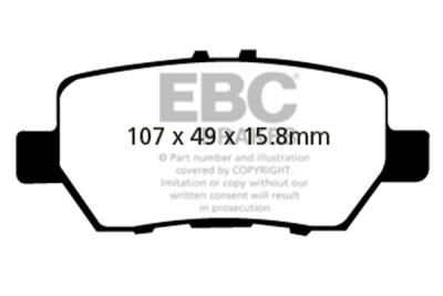 EBC Redstuff | brzdové destičky zadní DP31736C