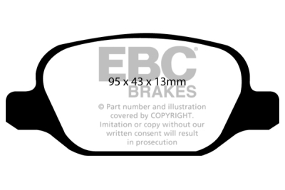 EBC Yellowstuff | brzdové destičky zadní DP41338R