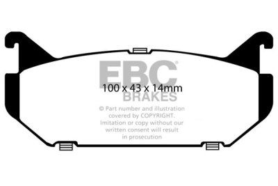 EBC sada brzd PD11KR | destičky Greenstuff & kotouče TurboGroove zadní PD11KR562