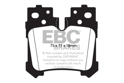 EBC Yellowstuff | brzdové destičky zadní DP41812R