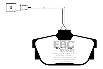 EBC Greenstuff | brzdové destičky zadní DP21445