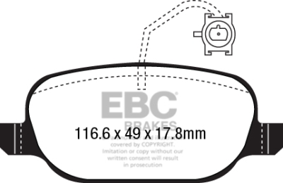 EBC Greenstuff | brzdové destičky zadní DP22236