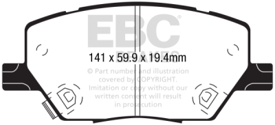 EBC Greenstuff | brzdové destičky přední DP22239