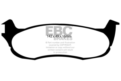 EBC Yellowstuff | brzdové destičky zadní DP41633R