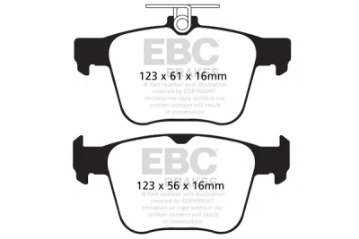 EBC sada brzd PD12KR | destičky Redstuff & kotouče TurboGroove zadní PD12KR262