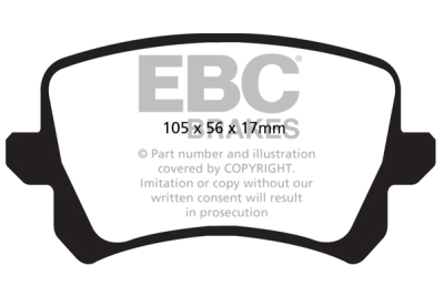 EBC Greenstuff | brzdové destičky zadní DP22004