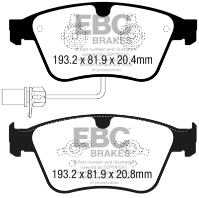 EBC Yellowstuff | brzdové destičky přední  DP42317R