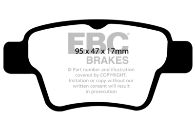 EBC Yellowstuff | brzdové destičky zadní DP41575R