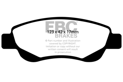 EBC Yellowstuff | brzdové destičky přední DP41597R