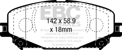 EBC Greenstuff | brzdové destičky přední DP22382
