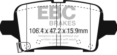 EBC Greenstuff | brzdové destičky zadní DP23074