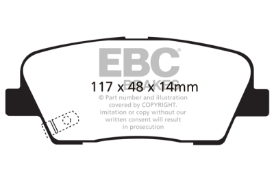 EBC sada brzd PD01KR | destičky Greenstuff & kotouče Standard zadní PD01KR836