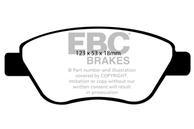 EBC sada brzd PD11KF | destičky Greenstuff & kotouče TurboGroove přední PD11KF798