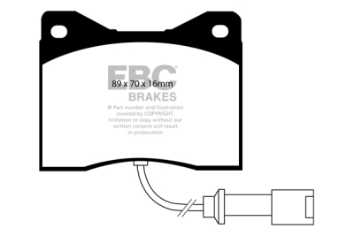 EBC Redstuff | brzdové destičky přední  DP3753C