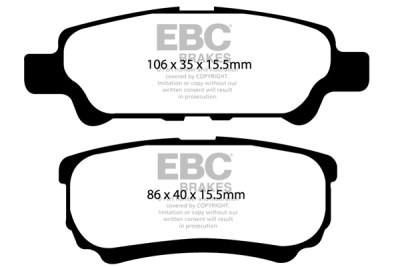 EBC Greenstuff | brzdové destičky zadní DP21563