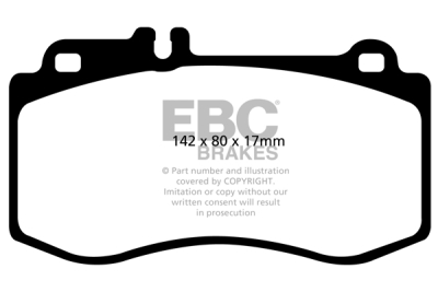 EBC Redstuff | brzdové destičky přední  DP31857C