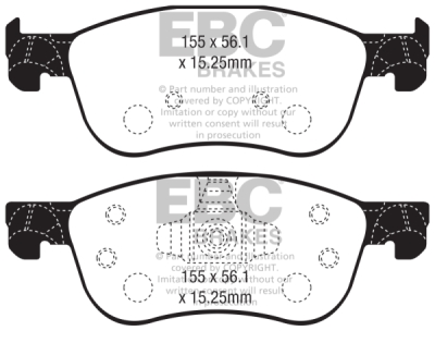 EBC sada brzd PD08KF | destičky Yellowstuff & kotouče Ultimax přední PD08KF722