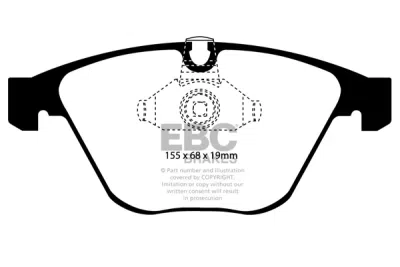EBC sada brzd PD07KF | destičky Redstuff & kotouče Ultimax přední PD07KF064
